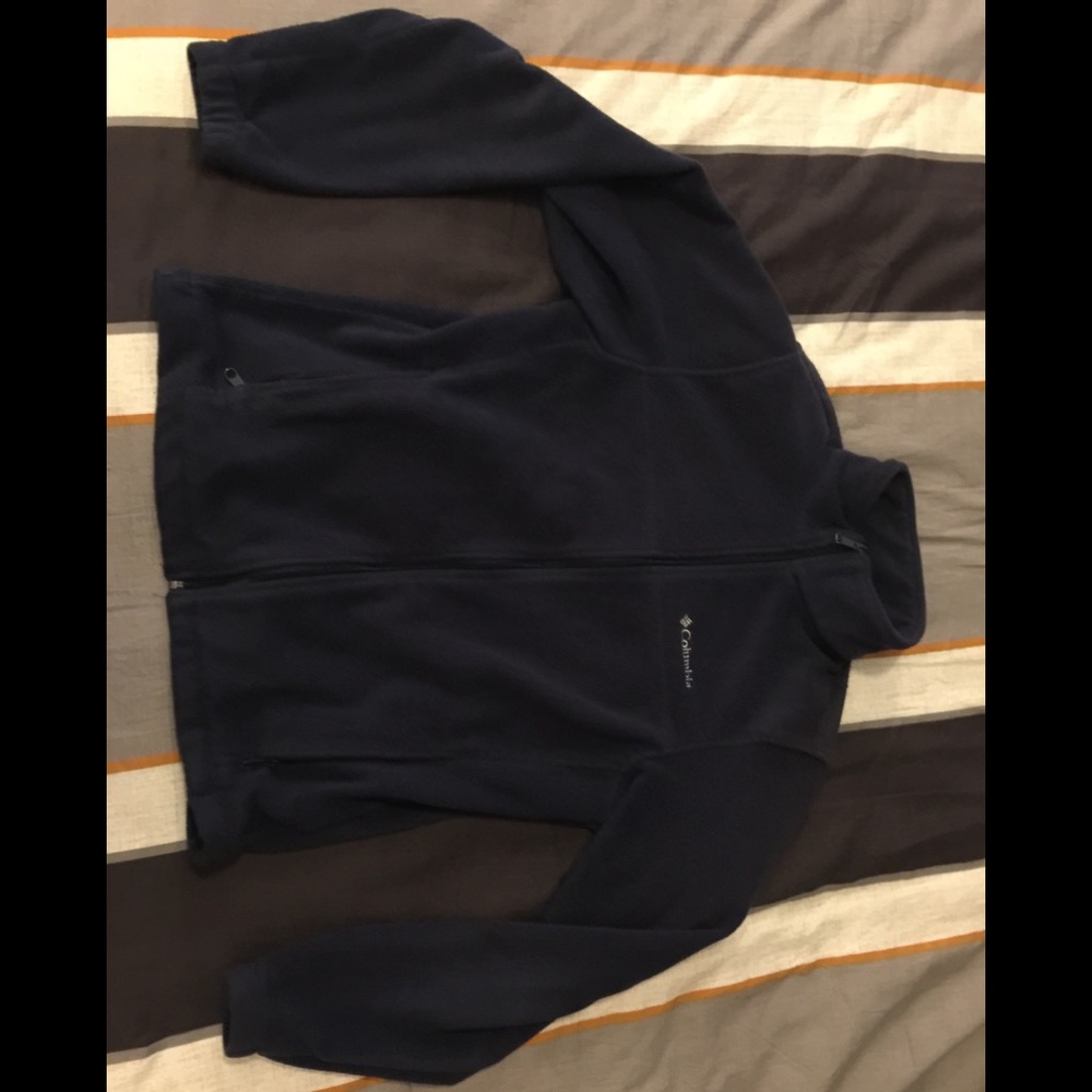 Columbia Fleece Jacket in Navy Blue